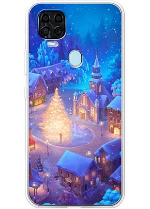 Чохол силіконовий з картинкою на zte blade v2020 (новорічний)