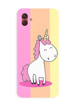 Чехол на samsung galaxy a04 единорог (принт 104)