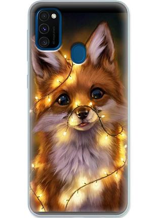 Чохол силіконовий з картинкою на samsung galaxy m30s (m307) (новорічний, лисичка)