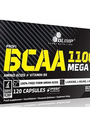 Амінокислота olimp sport nutrition bcaa 1100 mega caps 120 капсул (409001)