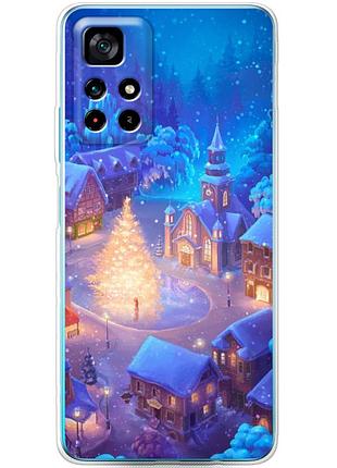 Чохол силіконовий з картинкою на xiaomi poco m4 pro 5g (новорічний)