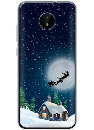 Чехол силиконовый с картинкой на nokia c20 (новогодний)
