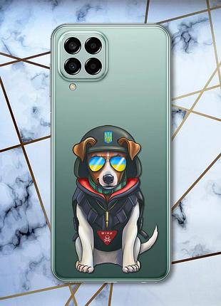 Прозрачный чехол на samsung galaxy m33 5g :: пёс патрон (патриотический принт 4)