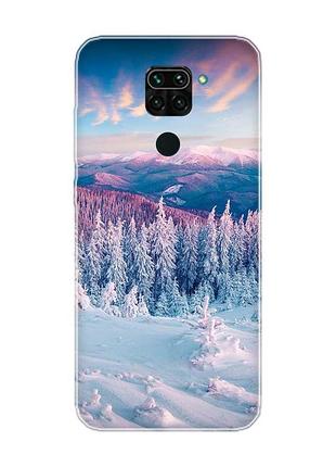 Чохол на xiaomi redmi note 9 зимові гори (принт 163)
