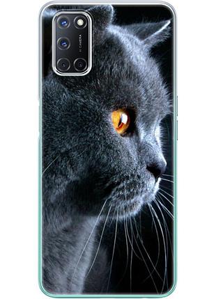 Чехол силиконовый с картинкой на oppo a72 (британский кот)