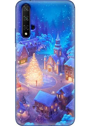 Чохол силіконовий з картинкою на huawei honor 20 (новорічний)