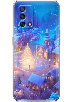 Чохол силіконовий з картинкою на oppo a74 4g (новорічний)