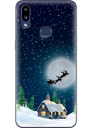 Чехол силиконовый с картинкой на samsung galaxy a10s (a107) (новогодний)