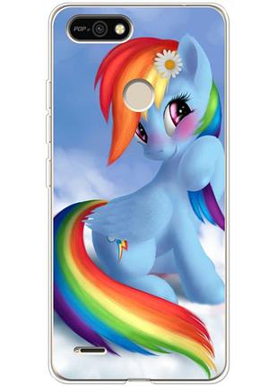 Чехол силиконовый с картинкой на tecno pop 2f (литл пони, my little pony)