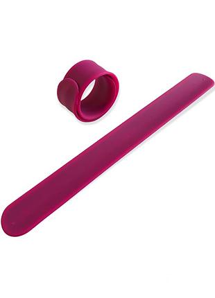Силиконовый слэп браслет rubine red