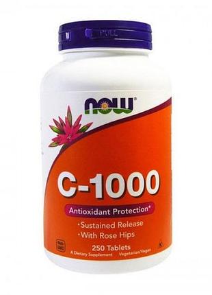 Вітамін c now foods c-1000 with rose hips (250 табс) нау фудз (66427266)