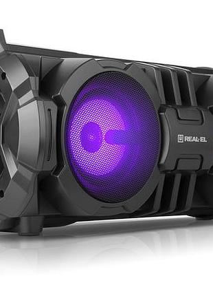 Колонка real-el x-737 black (28вт,bluetooth,usb,microsd,aux,4000ma)