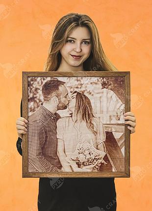 Подарок для женщины. сувенир из дерева. деревянный декор на стену - 40х40 см