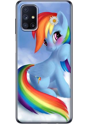 Чехол силиконовый с картинкой на samsung galaxy m51 (m515) (литл пони, my little pony)