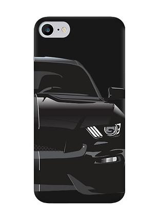 Матовий чохол з чорними боками на iphone 7/8 авто чорне (принт 232)