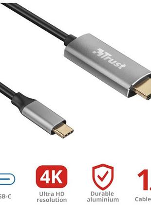 Кабель calyx usb-c to hdmi з підтримкою відео ultra hd 4k
