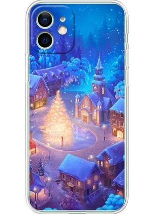 Чохол силіконовий з картинкою на iphone 12 (новорічний)