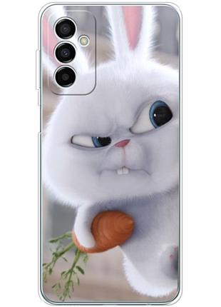 Чохол силіконовий з картинкою на samsung galaxy m13 (m135) (кролик сніжок)