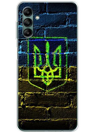 Чехол силиконовый с картинкой на samsung galaxy a04s (a047) (патриотический, герб украины)