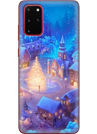 Чехол силиконовый с картинкой на samsung galaxy s20 plus (g985) (новогодний)
