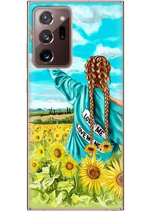 Чохол силіконовий з картинкою на samsung galaxy note 20 ultra (n985) (патріотичний, дівчинка українка)