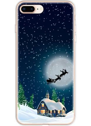 Чохол силіконовий з картинкою на iphone 7 plus (новорічний)
