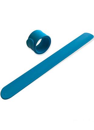 Силиконовый слэп браслет cyan