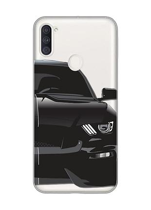 Прозорий чохол на samsung galaxy a11 авто чорне (принт 232)