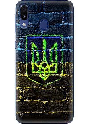 Чехол силиконовый с картинкой на samsung galaxy m20 (m205) (патриотический, герб украины)