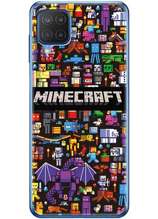 Чехол силиконовый с картинкой на samsung galaxy m12 (m127) (майнкрафт, minecraft)
