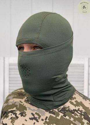 Балаклава армейская termolife oliva profi 3в1 / подшлемник военный, балаклава баф шапка олива (арт. 13779)