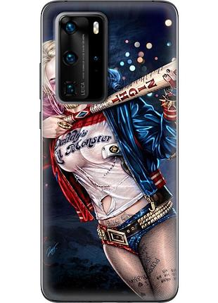 Чехол силиконовый с картинкой на huawei p40 pro (харли квинн, harley quinn)