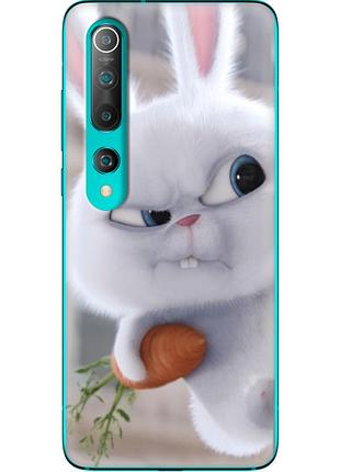 Чохол силіконовий з картинкою на xiaomi mi 10 (кролик сніжок)