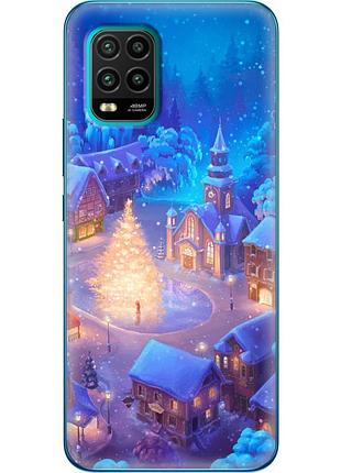 Чехол силиконовый с картинкой на xiaomi mi 10 lite (новогодний)