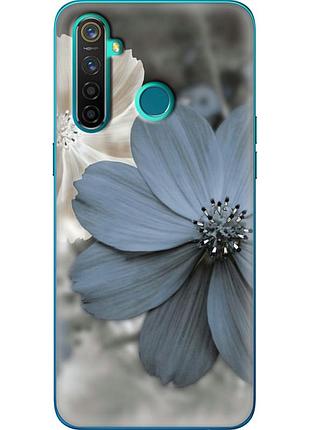 Чехол силиконовый с картинкой на realme 5 pro (цветок гербера)