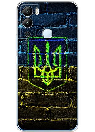 Чехол силиконовый с картинкой на infinix hot 12i (патриотический, герб украины)