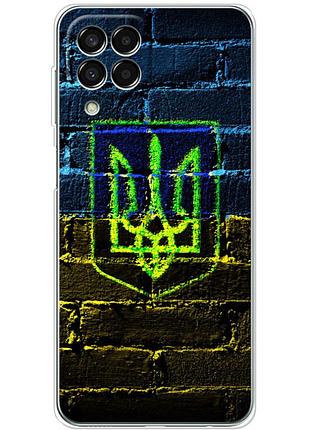 Чехол силиконовый с картинкой на samsung galaxy m33 5g (m336) (патриотический, герб украины)