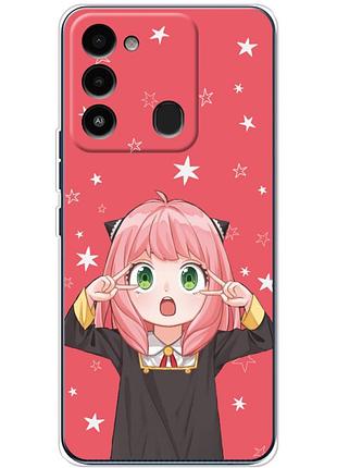 Чехол силиконовый с картинкой на tecno spark 8c (аниме, anime)