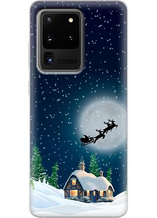 Чехол силиконовый с картинкой на samsung galaxy s20 ultra (g988) (новогодний)