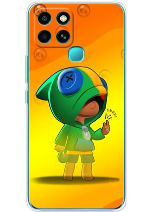 Чехол силиконовый с картинкой на infinix smart 6 (бравл старс, brawl stars)
