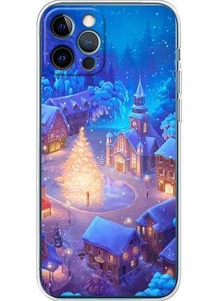Чехол силиконовый с картинкой на iphone 12 pro (новогодний)