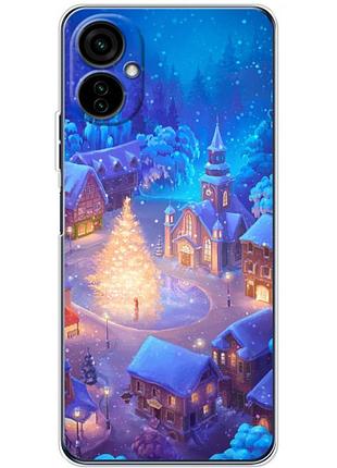 Чехол силиконовый с картинкой на tecno camon 19 neo (новогодний)