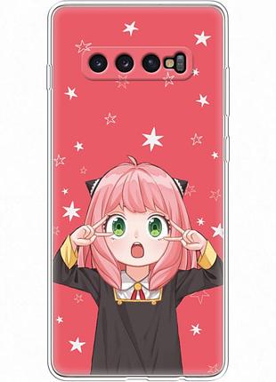 Чохол силіконовий з картинкою на samsung galaxy s10 plus (g975) (аніме, anime)