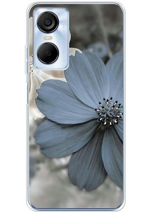 Чехол силиконовый с картинкой на tecno pop 6 pro (цветок гербера)