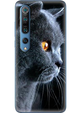 Чохол силіконовий з картинкою на xiaomi mi 10 pro (британський кіт)