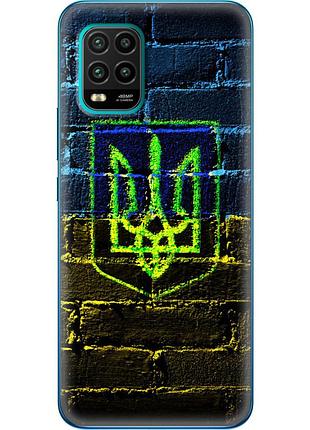 Чехол силиконовый с картинкой на xiaomi mi 10 lite (патриотический, герб украины)