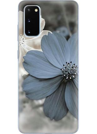 Чехол силиконовый с картинкой на samsung galaxy s20 (g980) (цветок гербера)