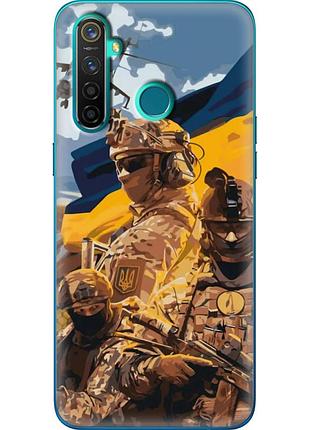 Чехол силиконовый с картинкой на realme 5 pro (патриотический, воины всу)