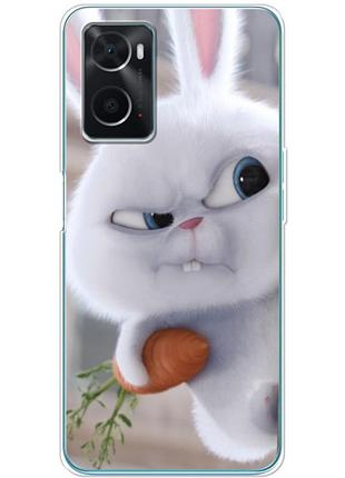 Чехол силиконовый с картинкой на oppo a76 (кролик снежок)