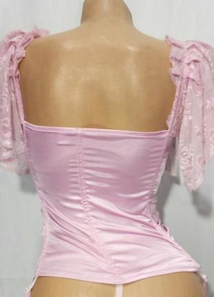 Livia corsetti корсет зі стрингами жіночий рожевий атласний р m6 фото